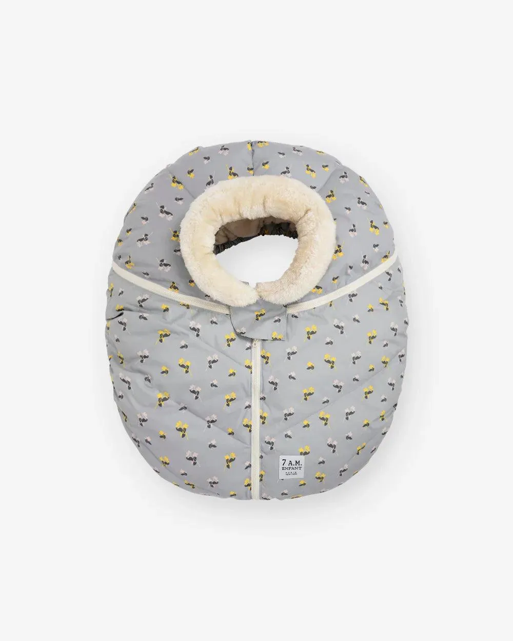 7 A.M. Car Seat Cocoon - Benji Prints Sherpa Cover