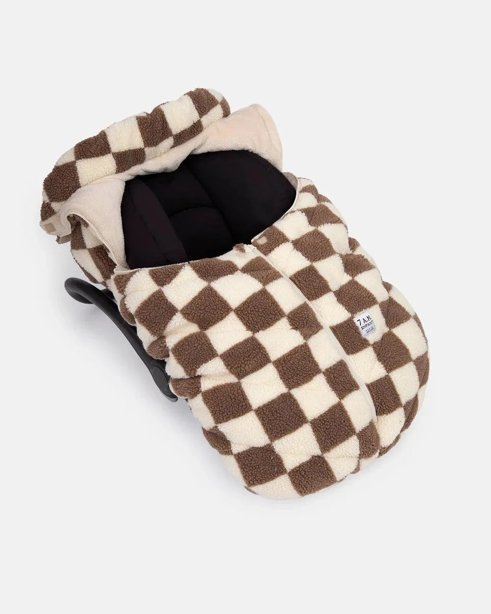 7 A.M. Car Seat Cover & Stroller Cocoon - Checker Berber