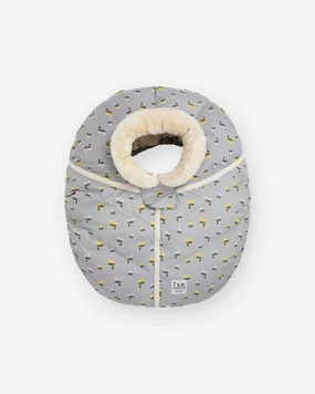 7 A.M. Car Seat Cocoon - Benji Prints Sherpa Cover