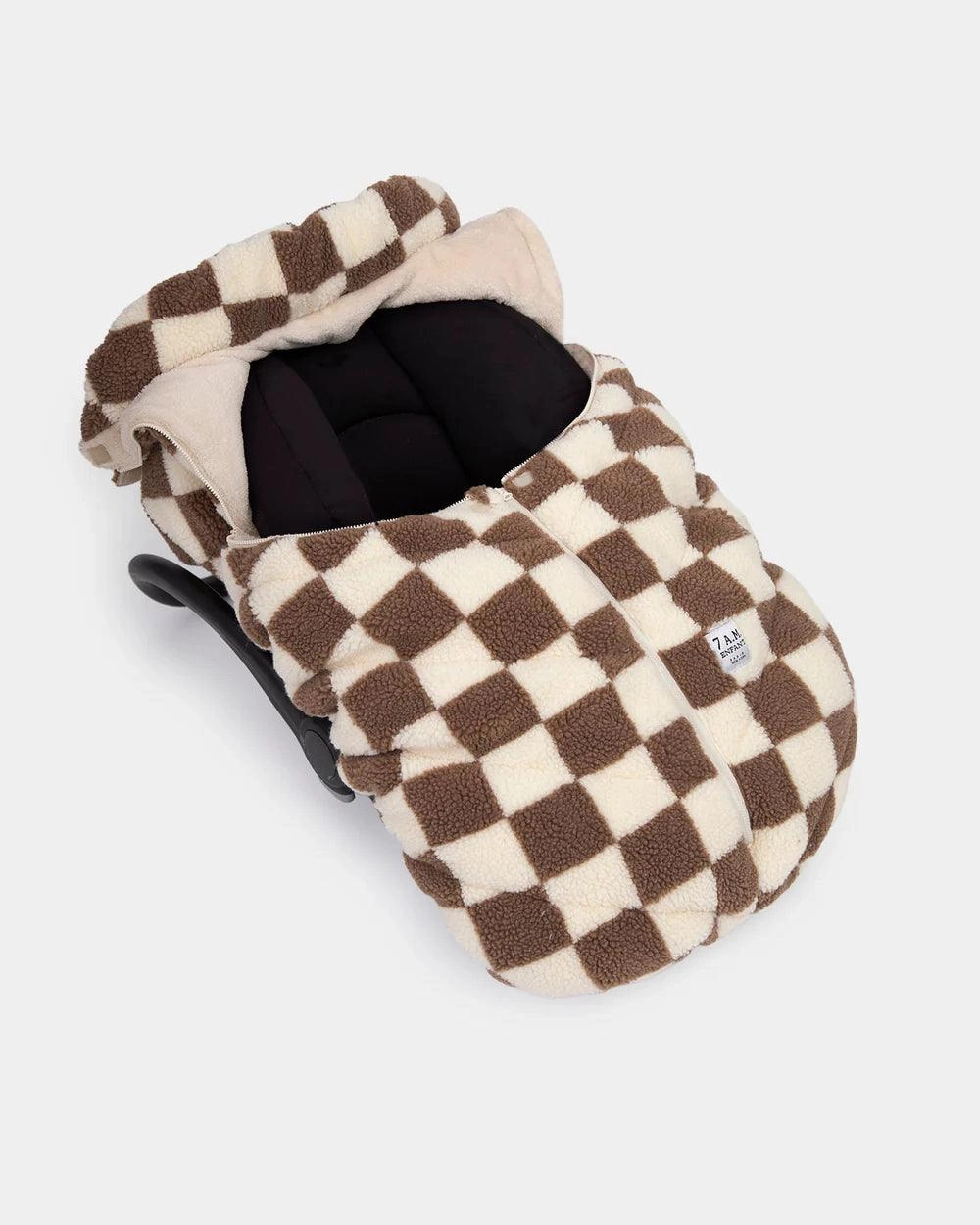7 A.M. Car Seat Cover & Stroller Cocoon - Checker Berber