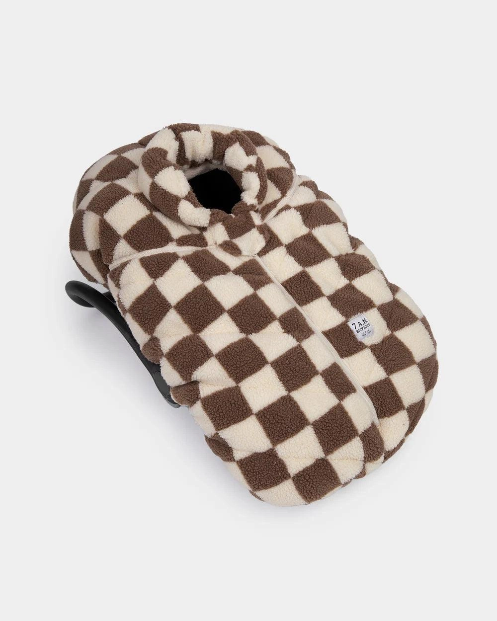 7 A.M. Car Seat Cover & Stroller Cocoon - Checker Berber