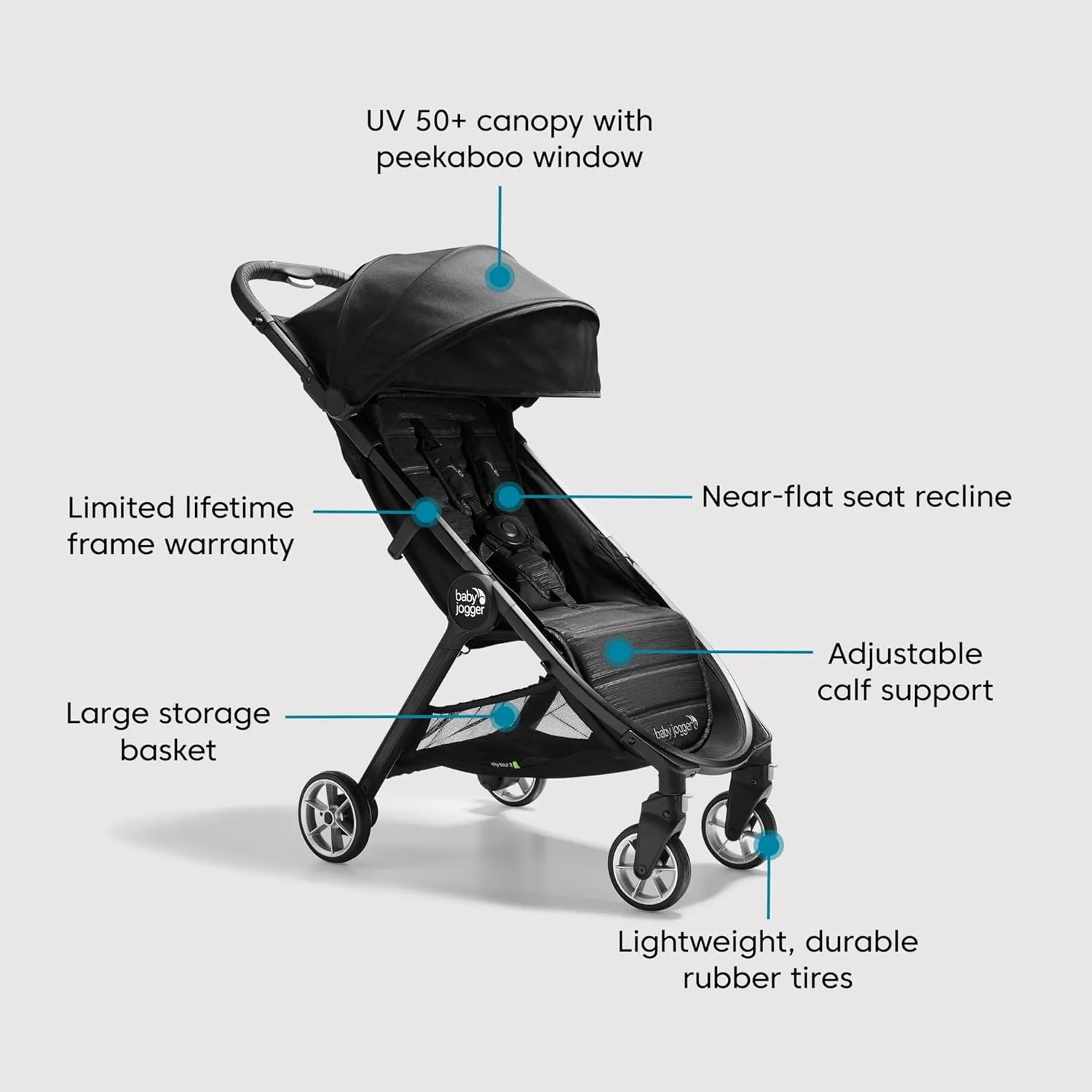 Baby Jogger city tour 2 stroller - Pitch Black