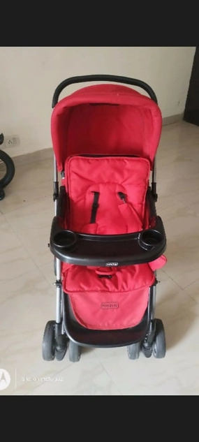 BABYHUG 2 In 1 Rock and Roll Stroller/Pram Cum Rocker - Red