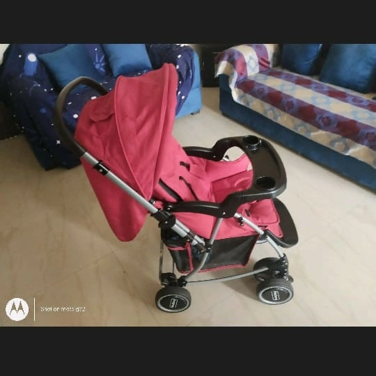 BABYHUG 2 In 1 Rock and Roll Stroller/Pram Cum Rocker - Red