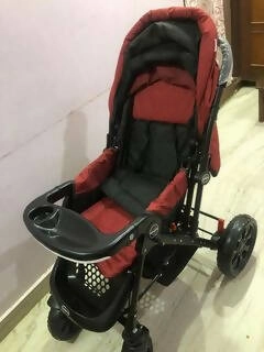 BABYHUG Melody Stroller/Pram With Reversible Handle & Canopy - Maroon