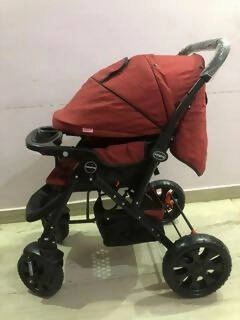 BABYHUG Melody Stroller/Pram With Reversible Handle & Canopy - Maroon
