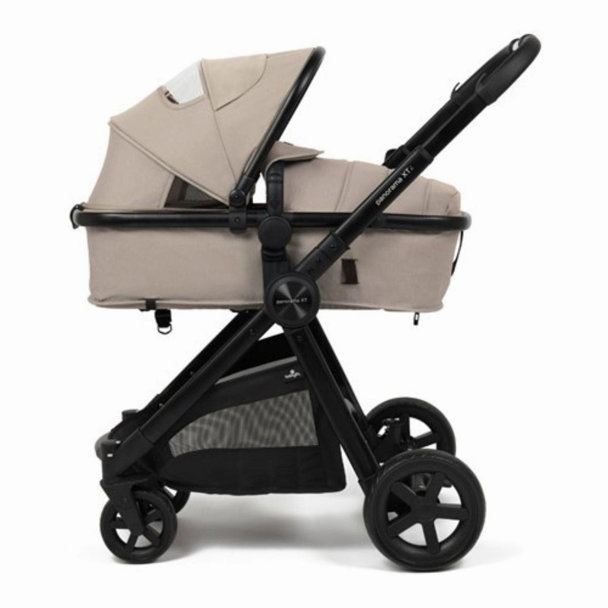 BabyLo Panorama XTi Premium Bundle & Travel System, Almond, Maxi Cosi Kori & Iora