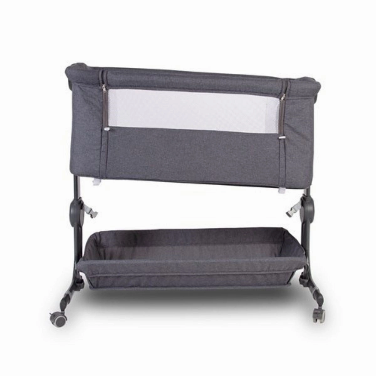 BabyLo Panorama XTi Premium Travel System & Starter Nursery Bundle including Isofix Base, Grey on Silver Chassis
