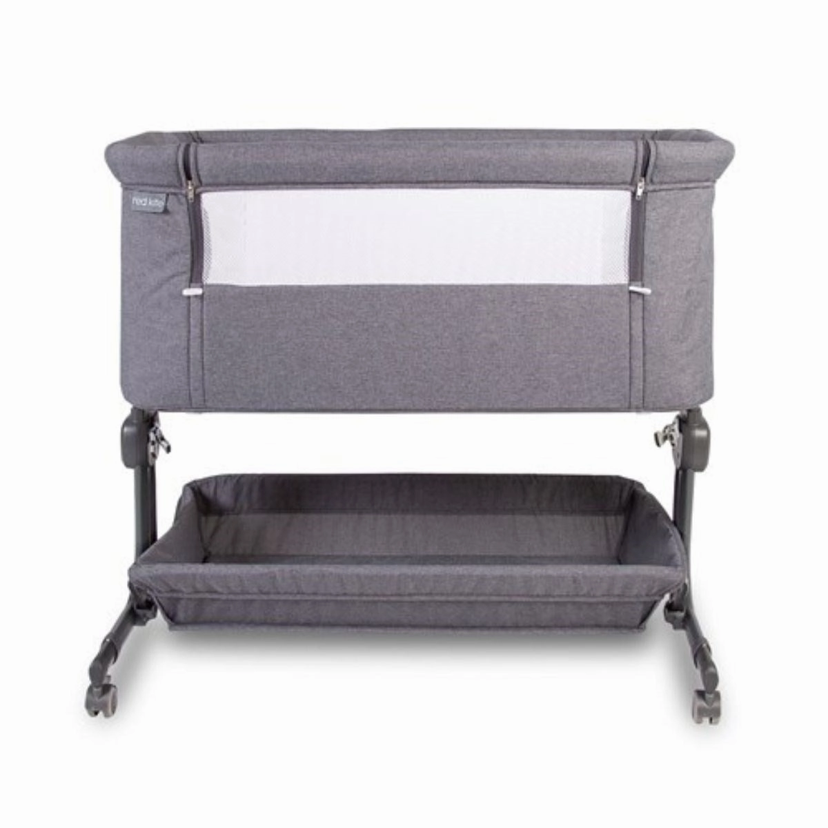 BabyLo Panorama XTi Premium Travel System & Starter Nursery Bundle including Isofix Base, Grey on Silver Chassis