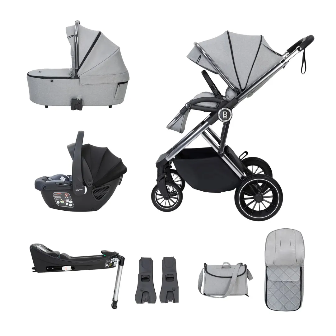 Babymore Chia Travel System Coco with Base  Pearl Grey