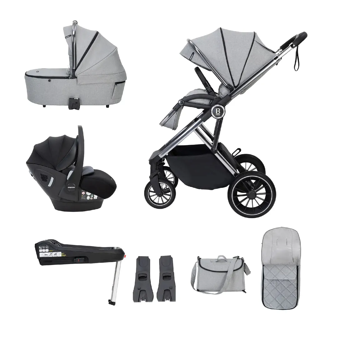 Babymore Chia Travel System Pecan with Base  Pearl Grey