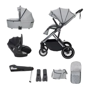 Babymore Chia Travel System Pecan with Base  Pearl Grey