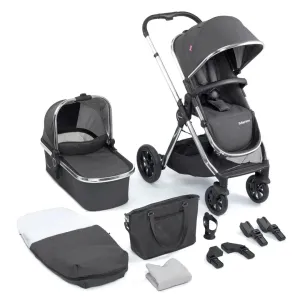 Babymore Memore V2 11 Piece Pram Pushchair - Chrome