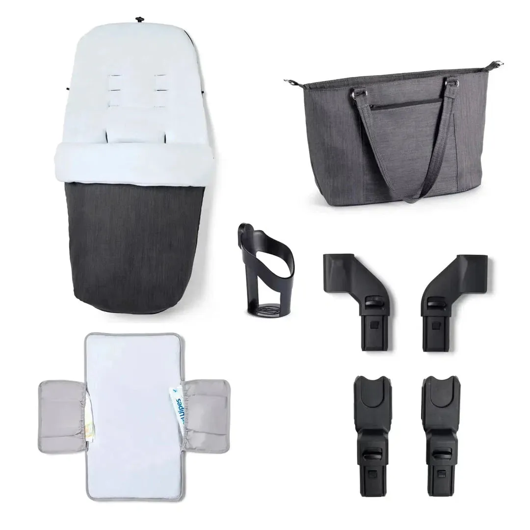 Babymore Memore V2 13 Piece Coco i-Size Car Seat with Isofix Base - Chrome