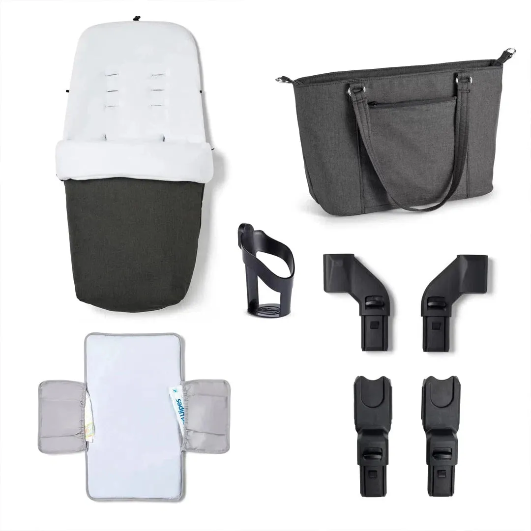 Babymore Memore V2 13 Piece Coco i-Size Car Seat with Isofix Base - Silver