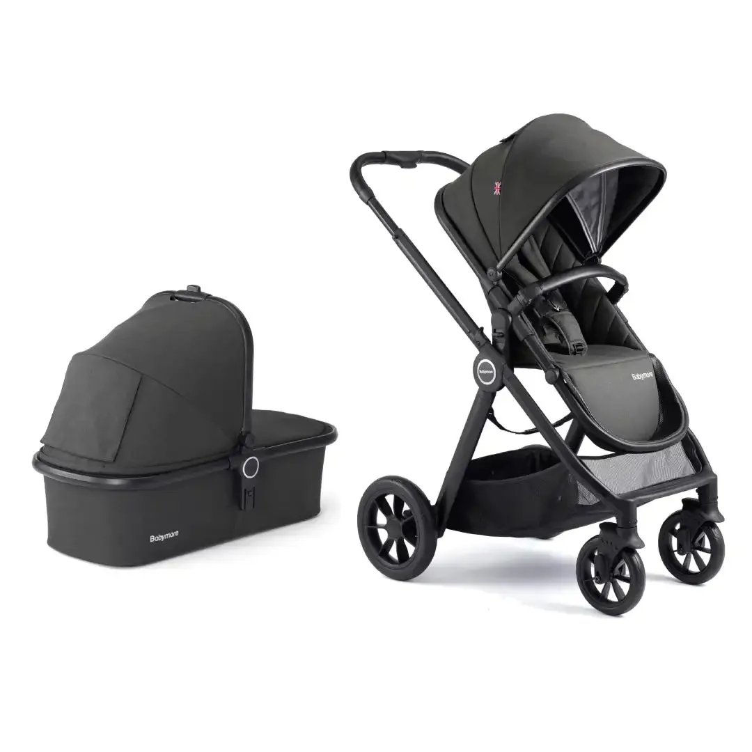 Babymore Memore V2 13 Piece Pecan i-Size Car Seat with Isofix Base - Black