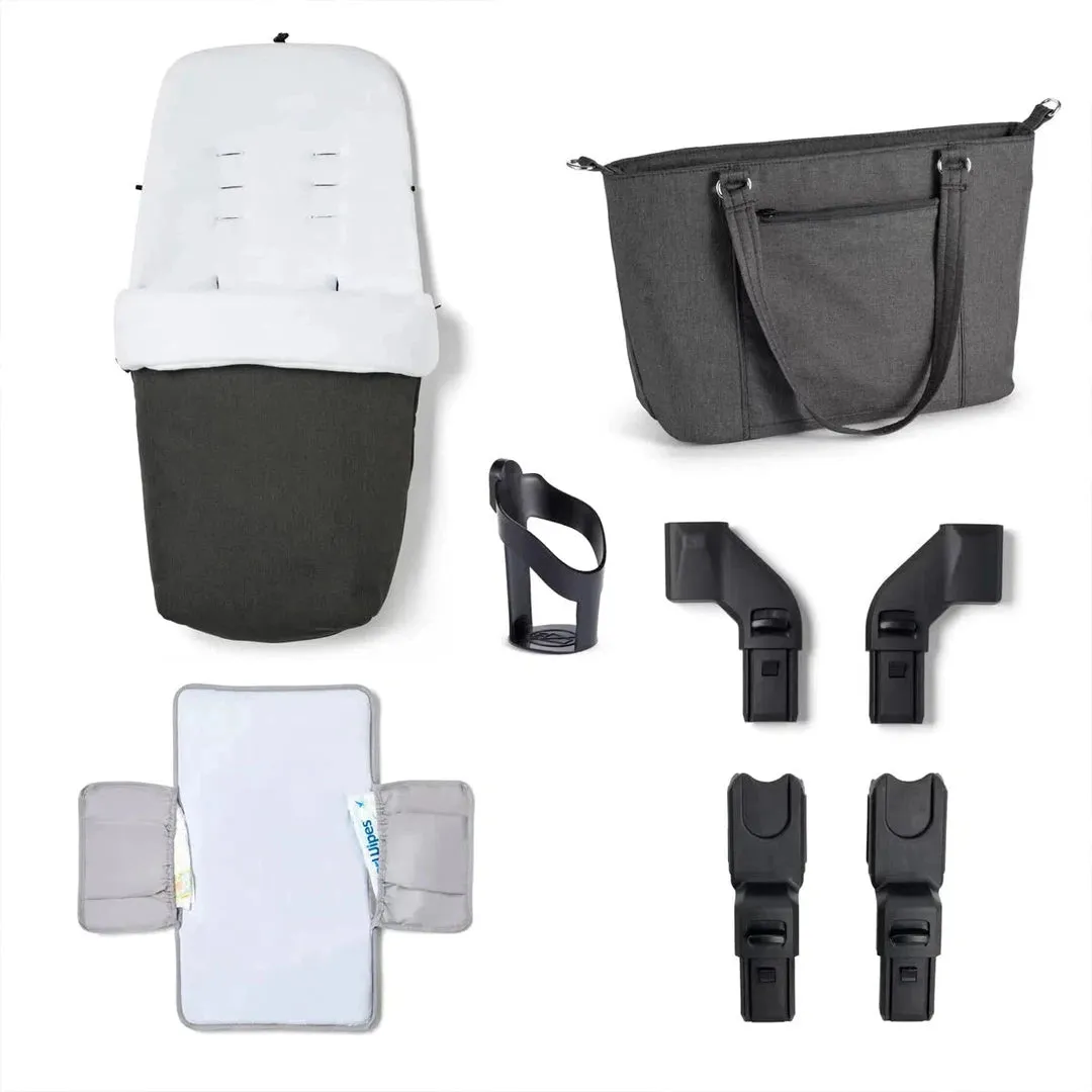 Babymore Memore V2 13 Piece Pecan i-Size Car Seat with Isofix Base - Black