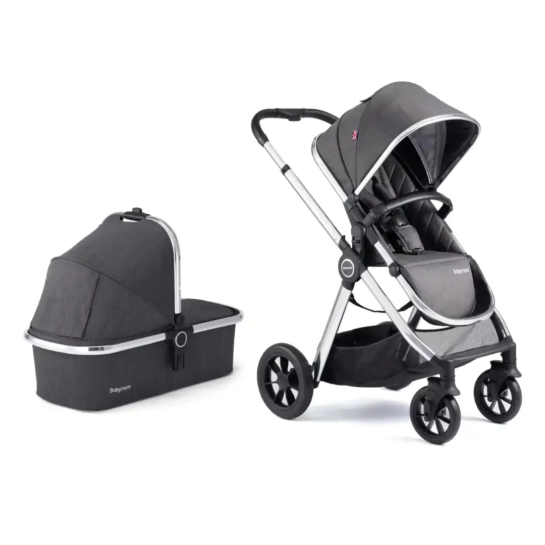 Babymore Memore V2 13 Piece Pecan i-Size Car Seat with Isofix Base - Chrome