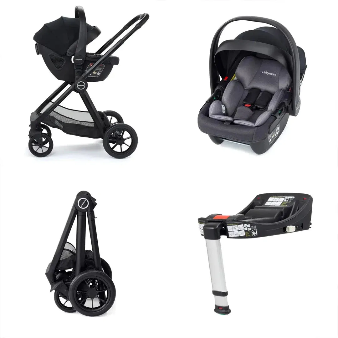 Babymore Mimi Travel System Coco i-Size Car Seat with Isofix Base - Black