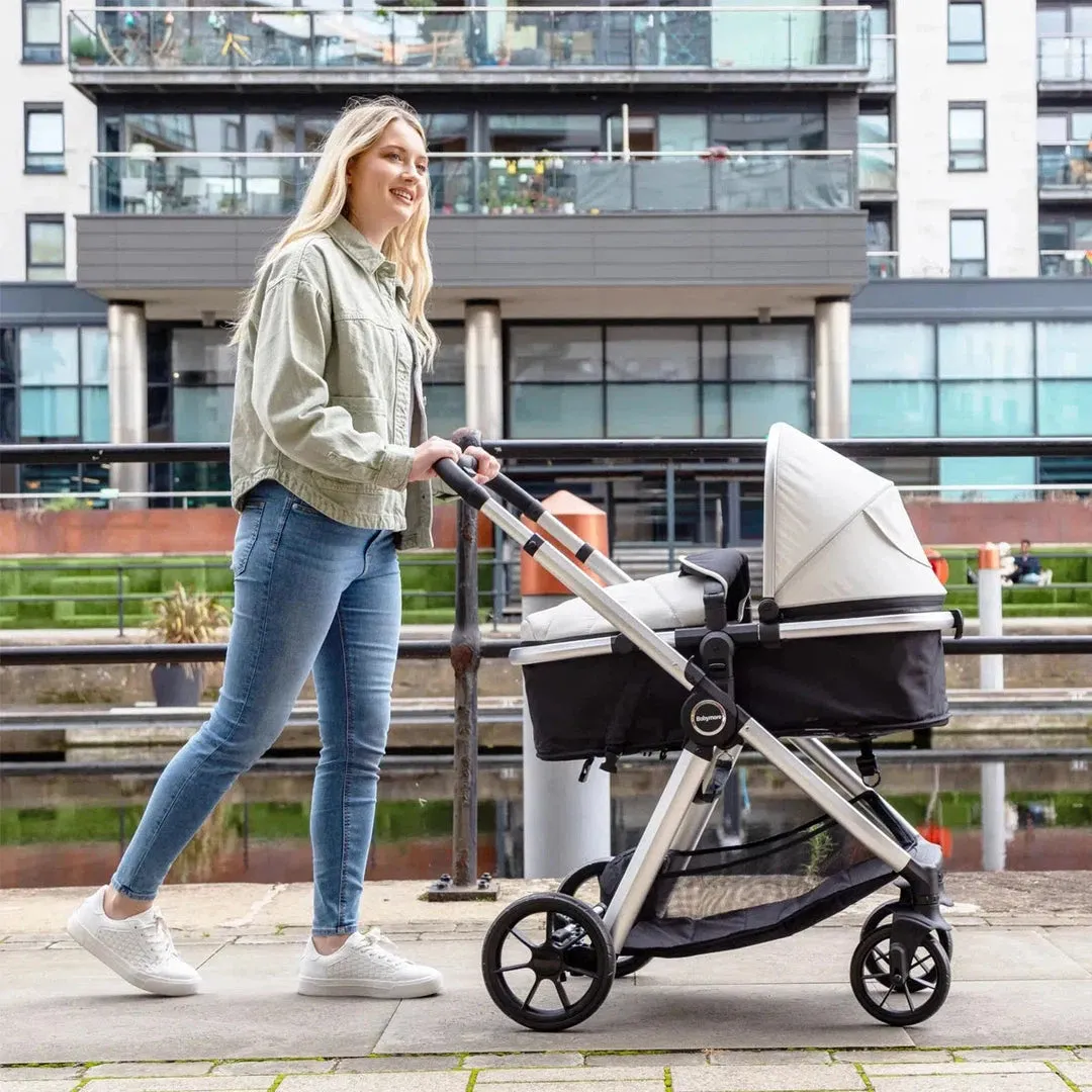 Babymore Mimi Travel System Pecan i-Size Car Seat with Isofix Base - Silver