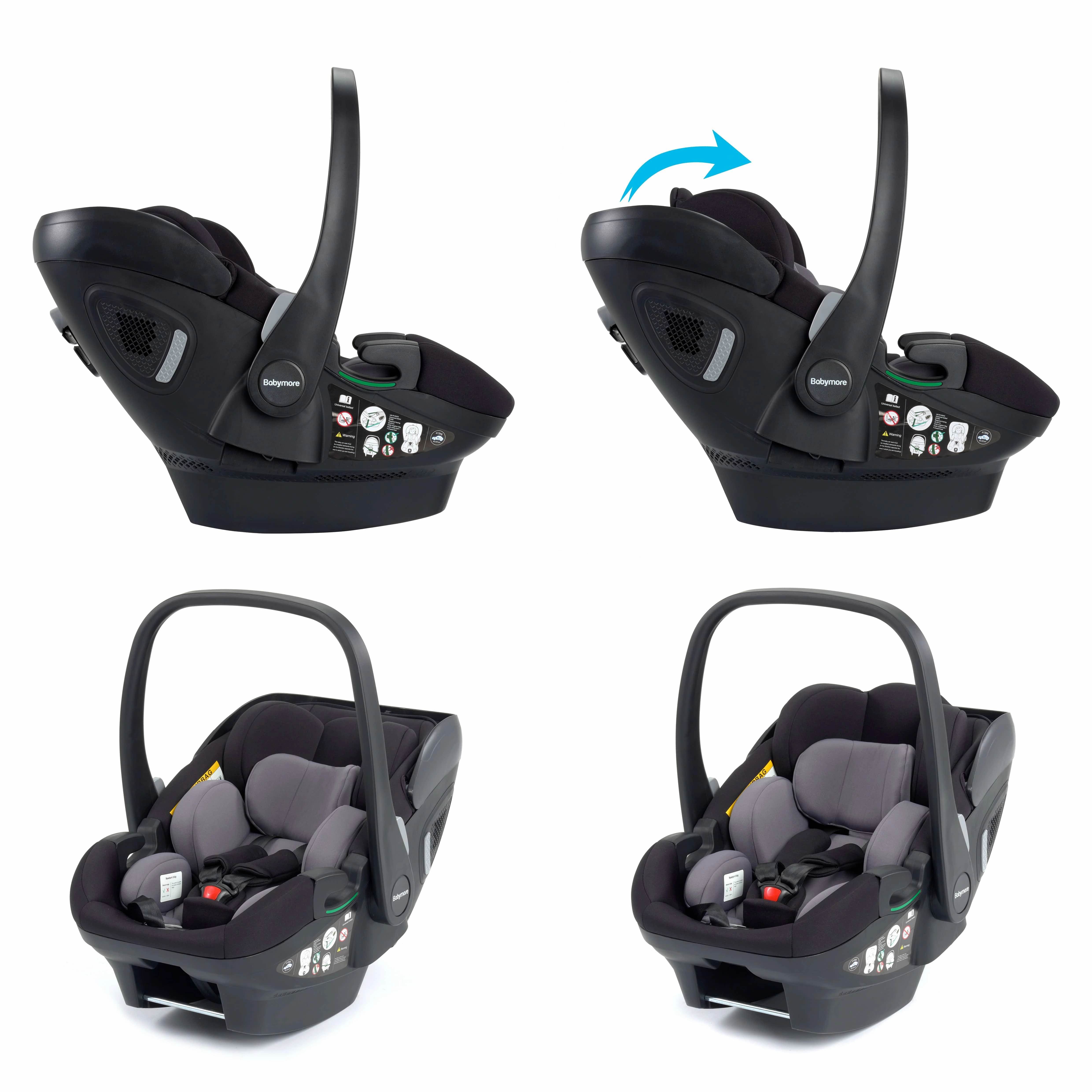 Babymore Chia, (Pecan) Travel System - Pearl Grey