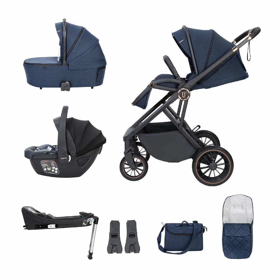 Babymore Chia Travel System Coco with Base  Midnight Blue
