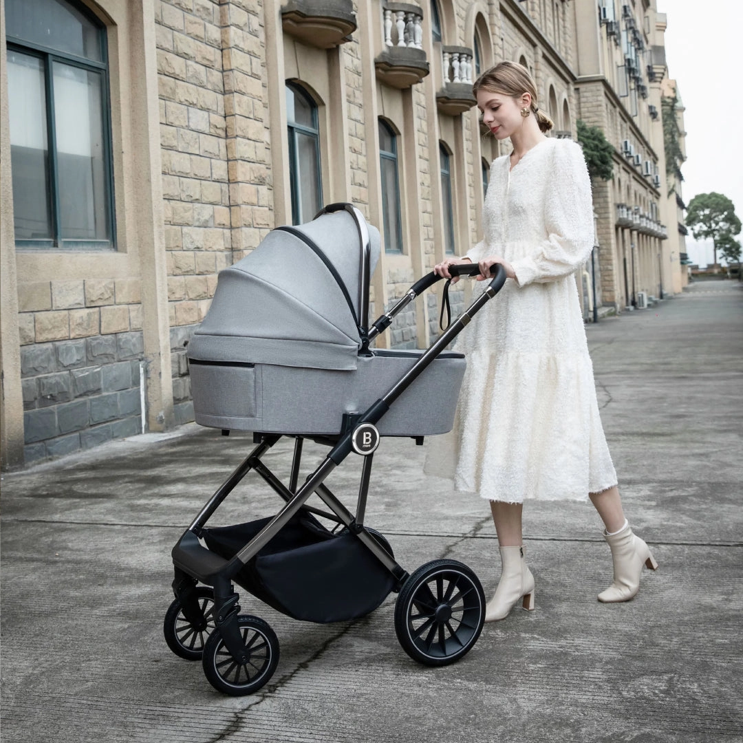 Babymore Chia Travel System Coco with Base  Pearl Grey