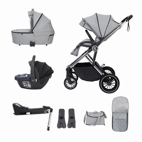 Babymore Chia Travel System Coco with Base  Pearl Grey
