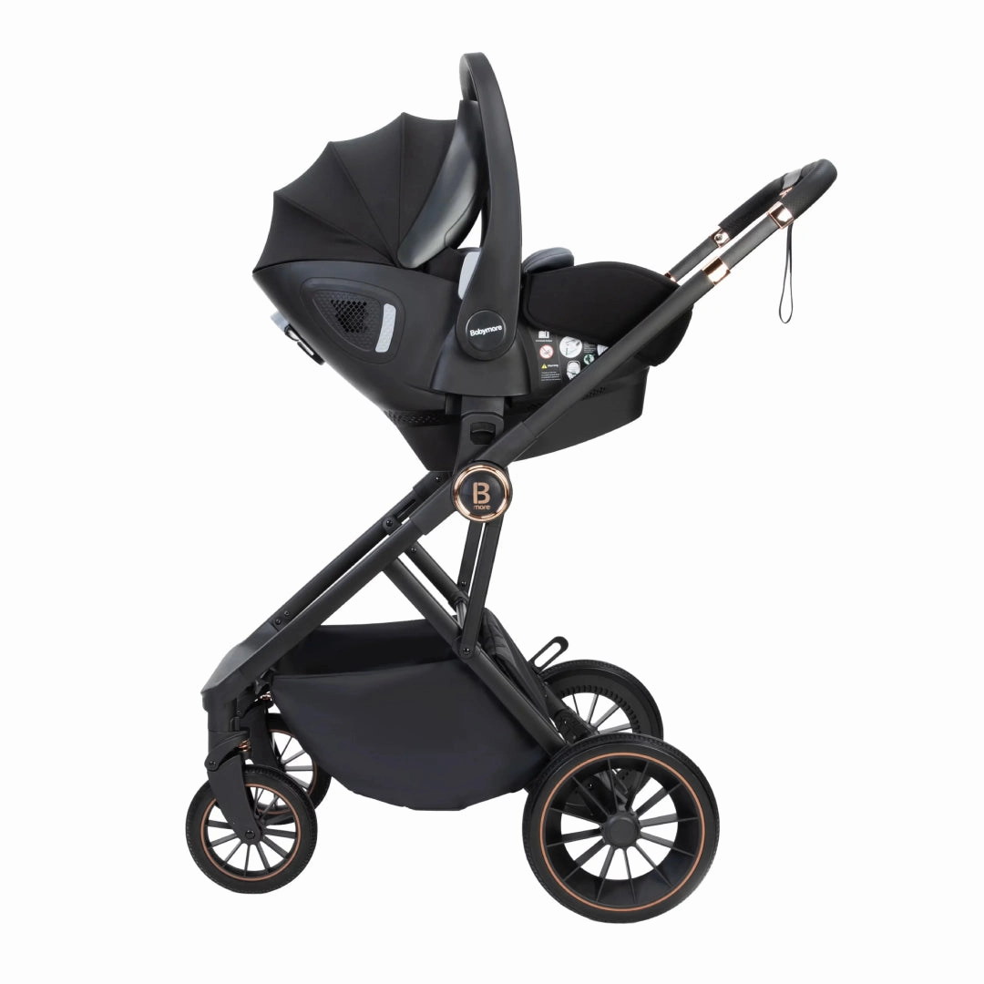 Babymore Chia Travel System Pecan with Base  Midnight Blue