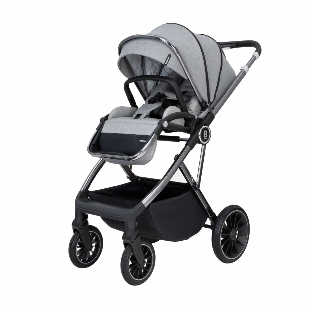 Babymore Chia Travel System Pecan with Base  Pearl Grey