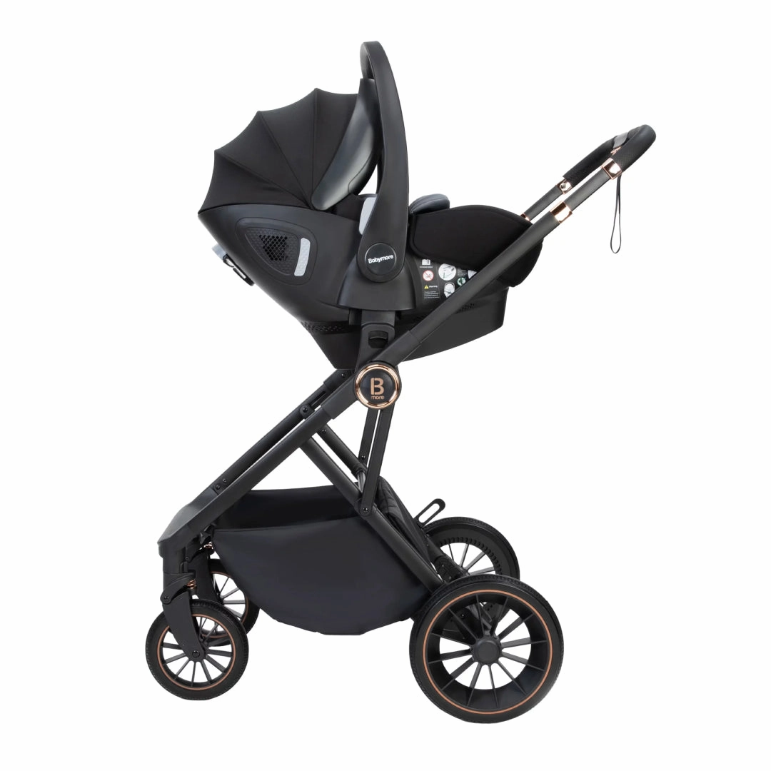 Babymore Chia Travel System Pecan with Base  Pearl Grey