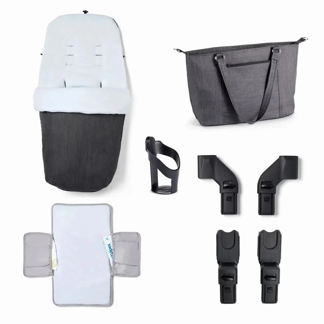 Babymore Memore V2 13 Piece Coco i-Size Car Seat with Isofix Base - Chrome