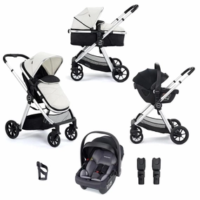 Babymore Mimi Travel System Coco i-Size Car Seat - Silver