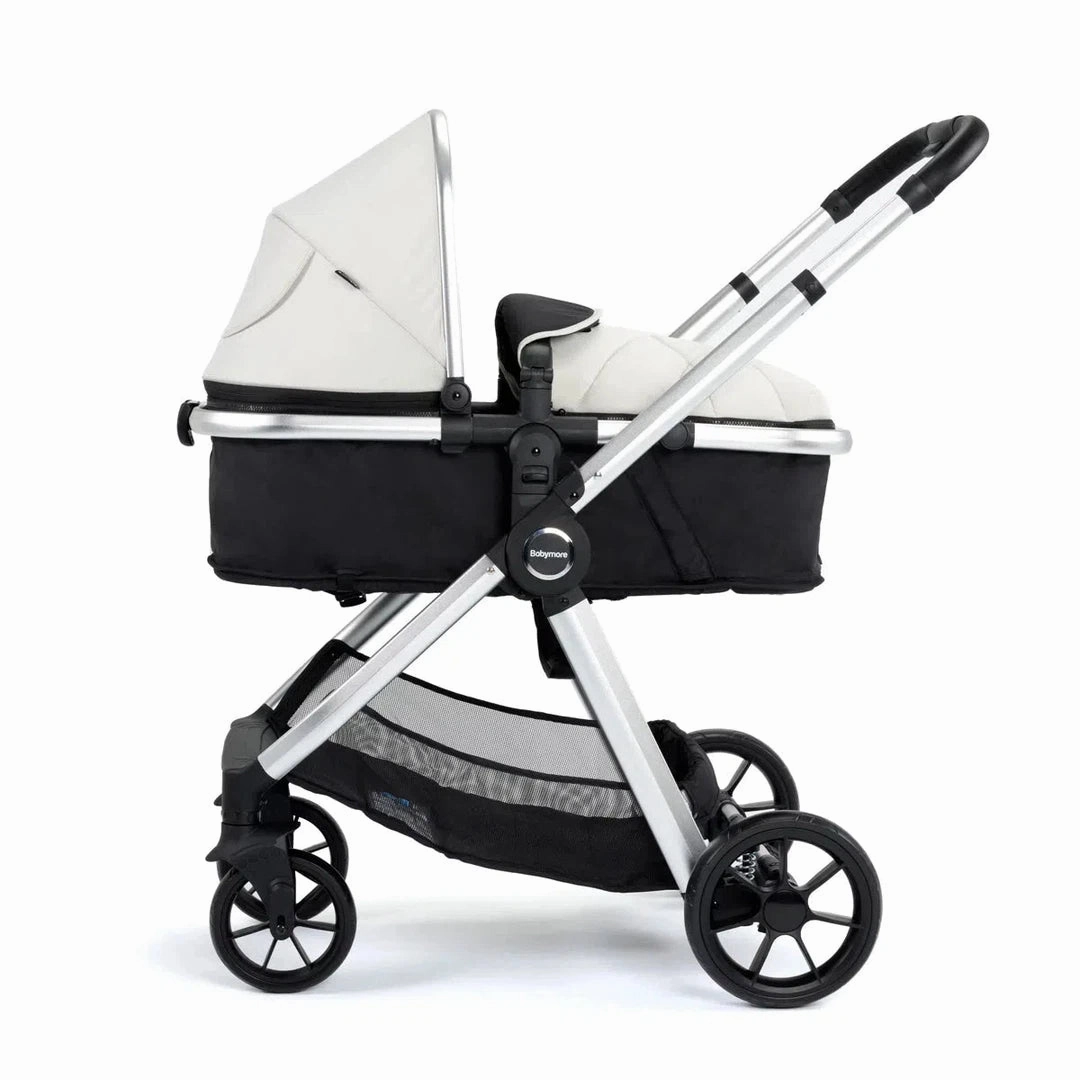 Babymore Mimi Travel System Coco i-Size Car Seat with Isofix Base - Silver