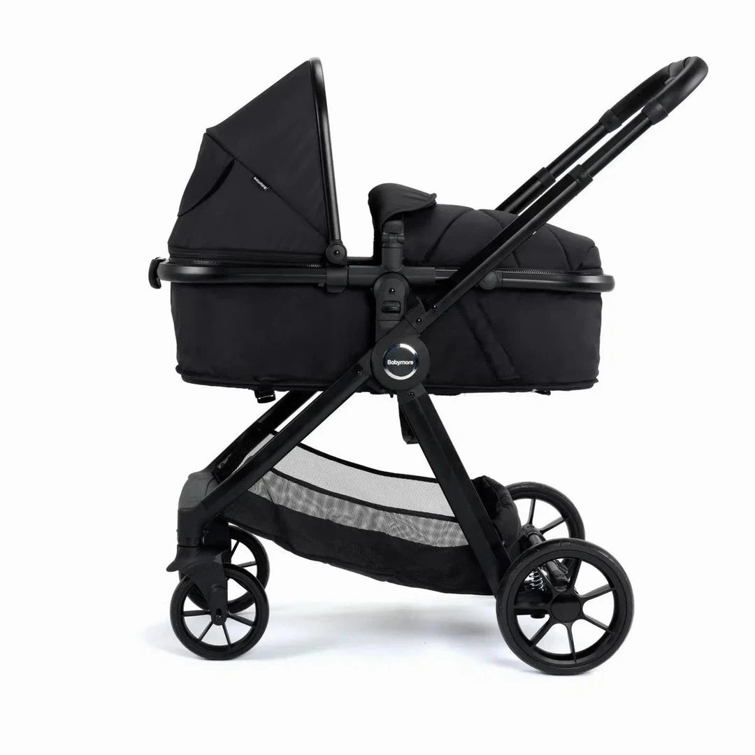 Babymore Mimi Travel System Pecan i-Size Car Seat with Isofix Base - Black