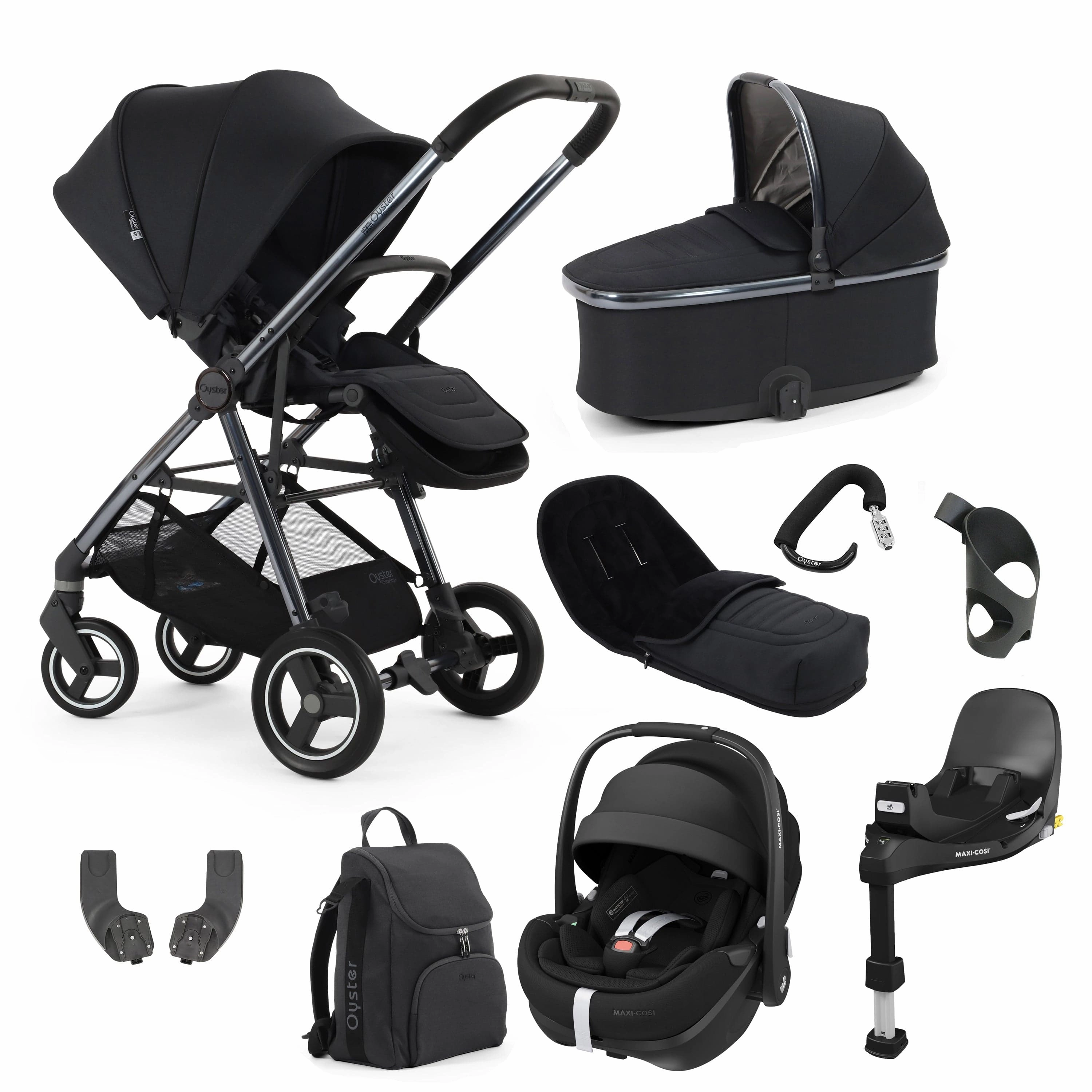 BabyStyle Oyster Gravity  9 Piece Bundle - Carbonite