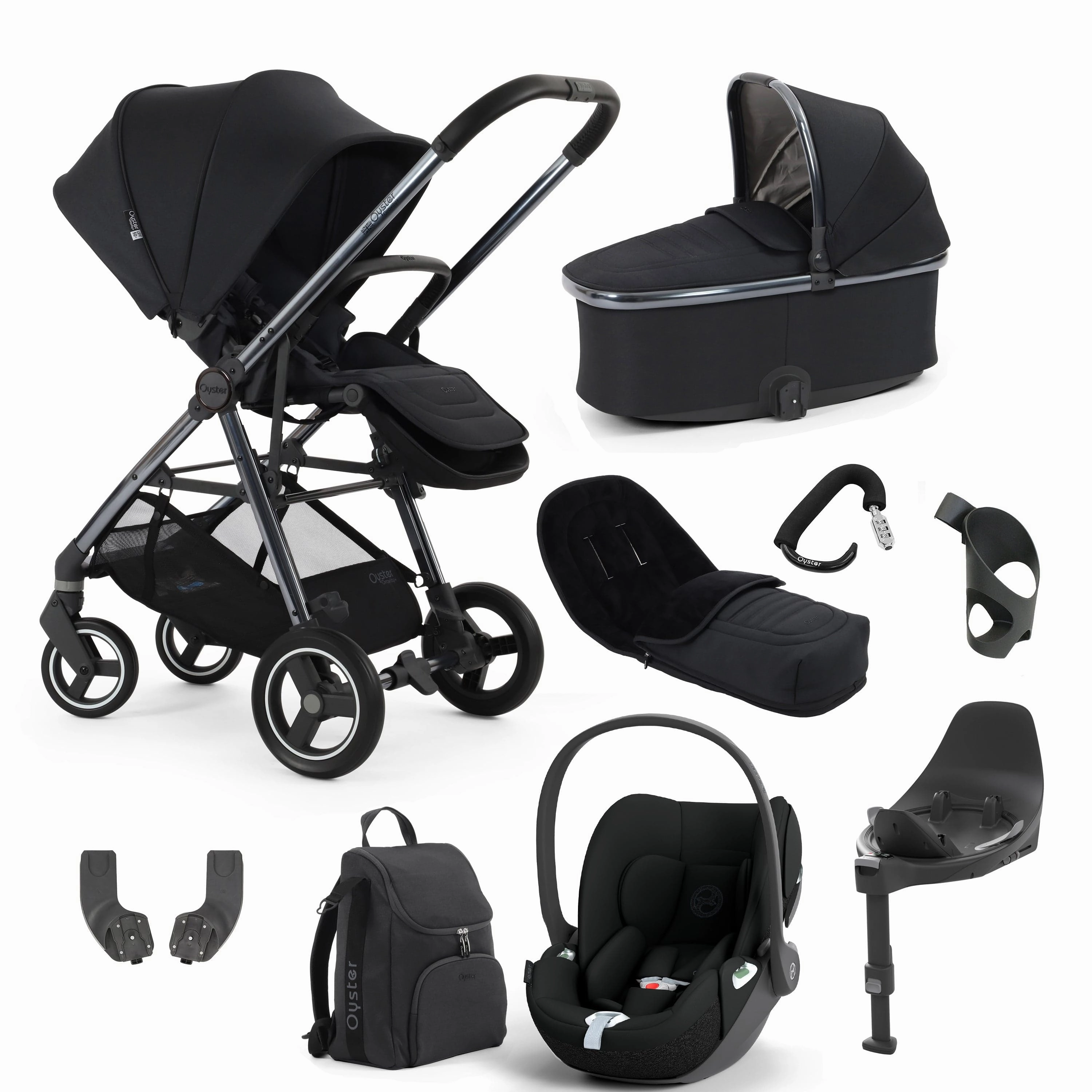 BabyStyle Oyster Gravity  9 Piece Bundle - Carbonite