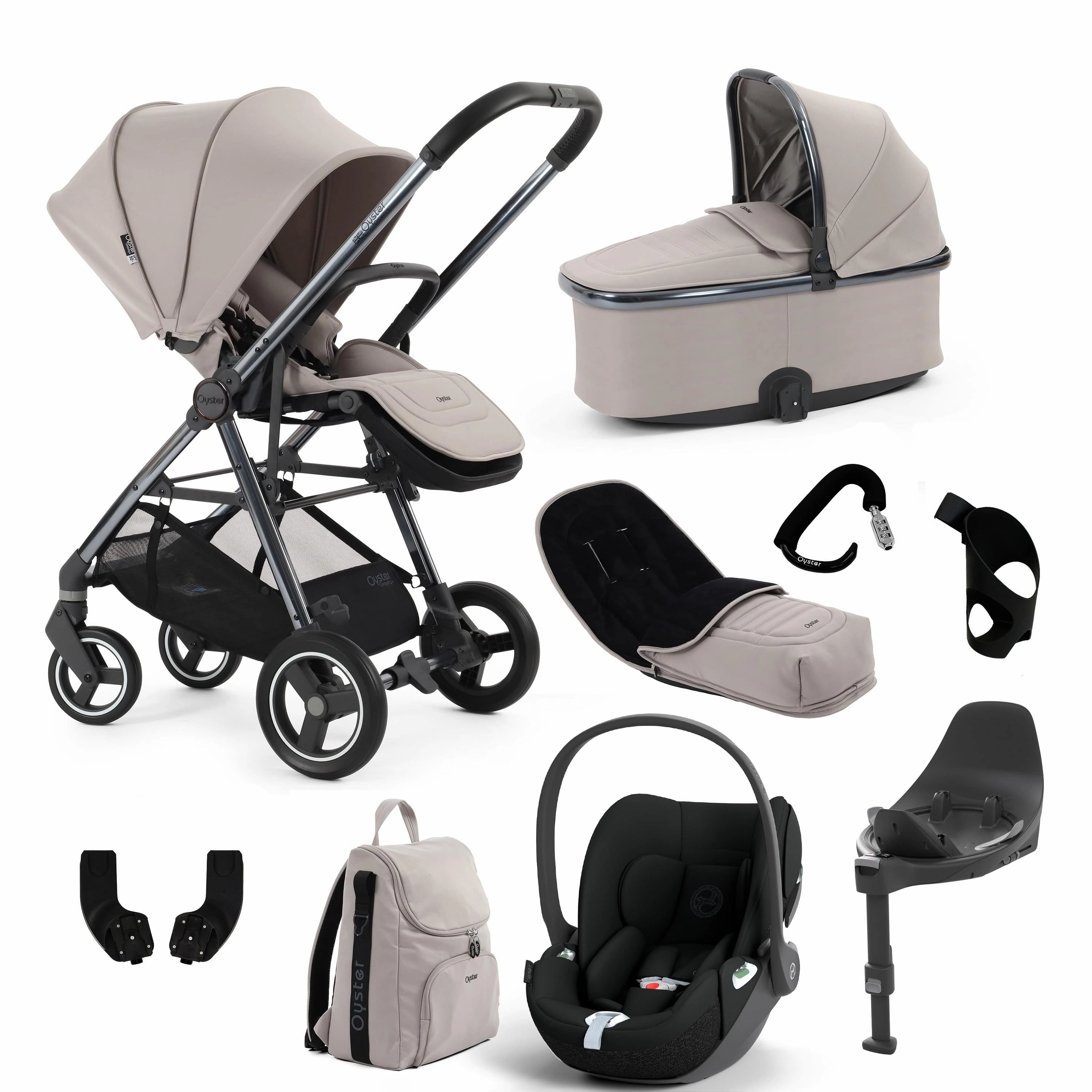 BabyStyle Oyster Gravity  9 Piece Bundle - Stone