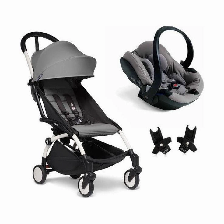BABYZEN YOYO Travel System - Grey bundle (car seat   fabric pack with frame)