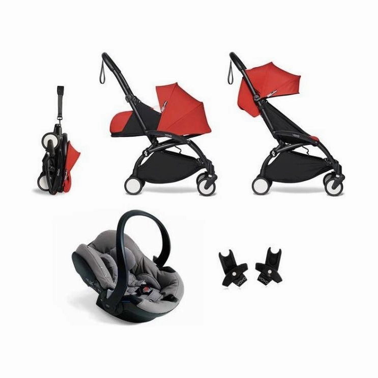 BABYZEN YOYO Travel System - Red bundle (car seat   fabric pack with frame)
