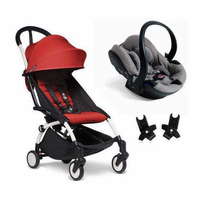 BABYZEN YOYO Travel System - Red bundle (car seat   fabric pack with frame)