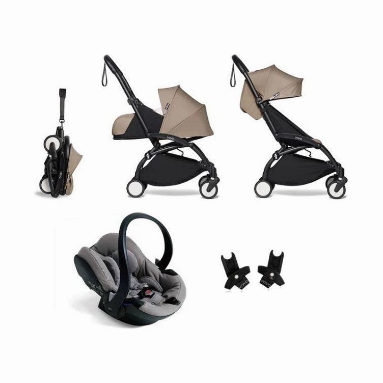 BABYZEN YOYO Travel System - Taupe bundle (car seat   fabric pack with frame)