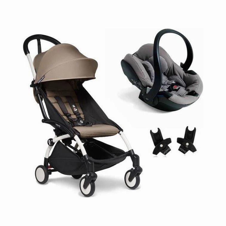 BABYZEN YOYO Travel System - Taupe bundle (car seat   fabric pack with frame)