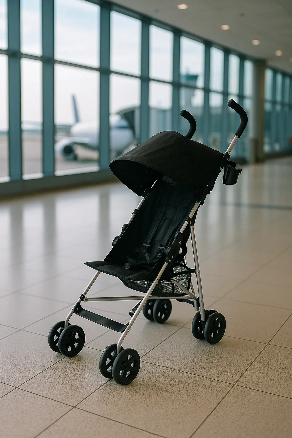 Bily 3D Umbrella Fold Stroller - Black