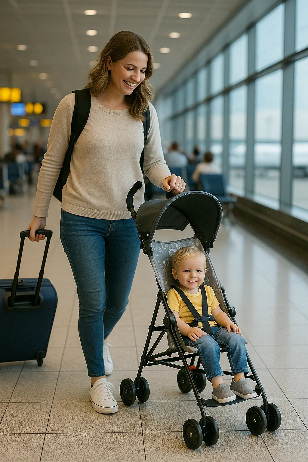 Bily Umbrella Stroller - Grey Elephants