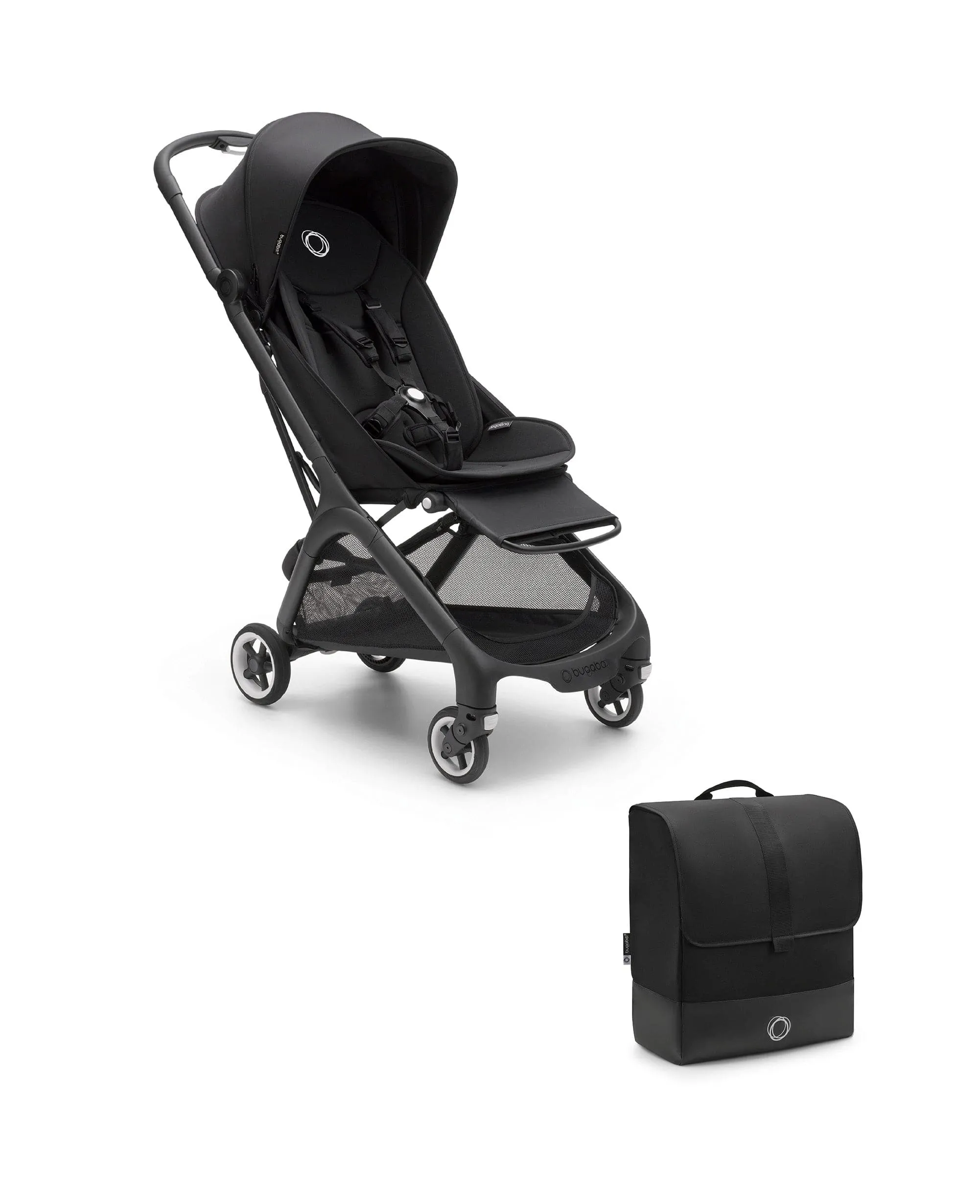 Bugaboo Butterfly Stroller & Bugaboo Butterfly Transport Bag Bundle - Midnight Black