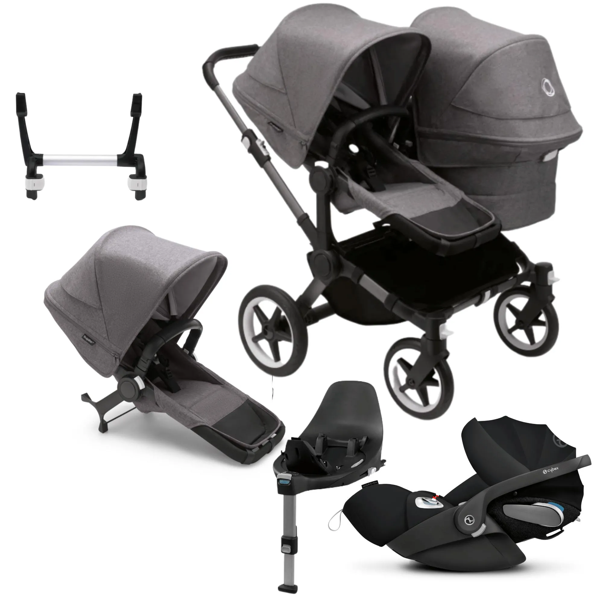 Bugaboo, Donkey 5 Duo Complete Travel Bundle w/ Cloud T