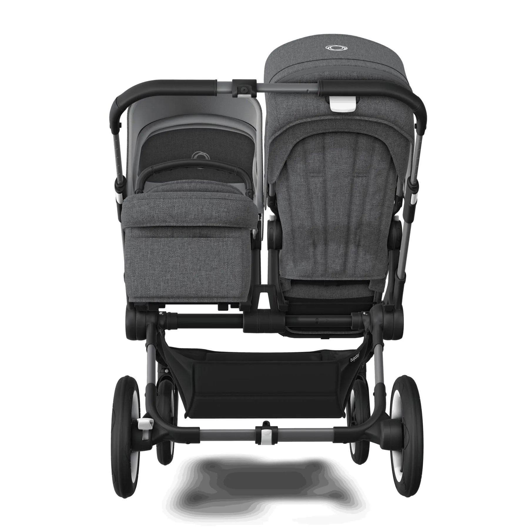 Bugaboo Donkey 5 Duo Complete Turtle Travel System - Grey Mlange