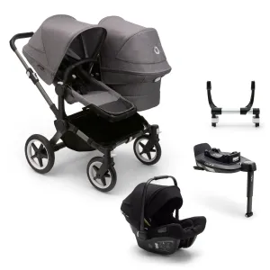 Bugaboo Donkey 5 Duo Complete Turtle Travel System - Grey Mlange
