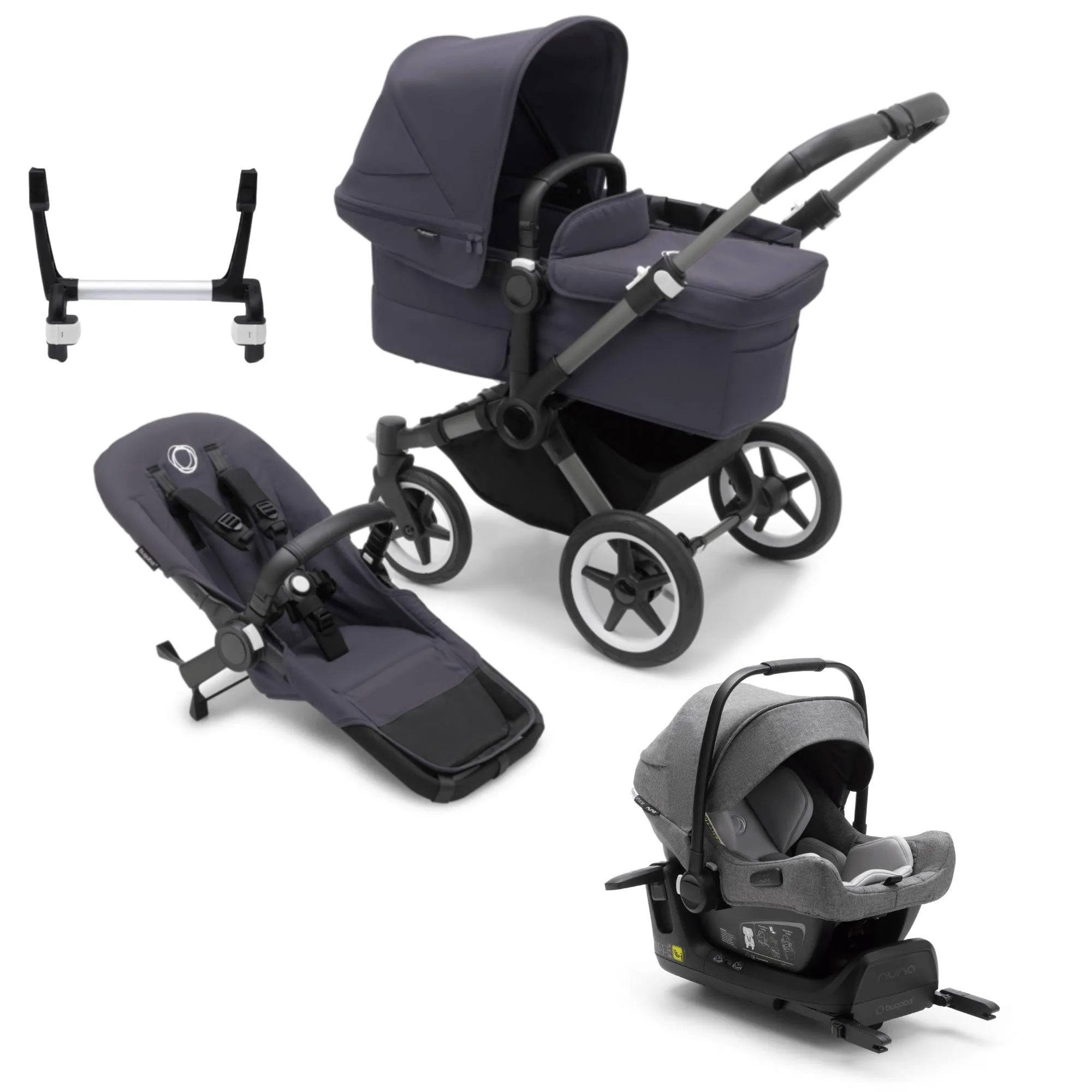 Bugaboo, Donkey 5 Duo Ultimate Newborn Bundle with Turtle Air
